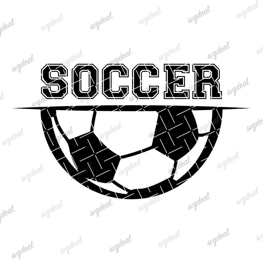 Half Soccer Ball Svg