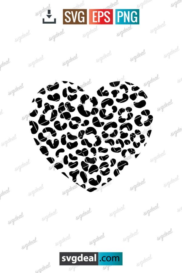 Cheetah Heart Svg