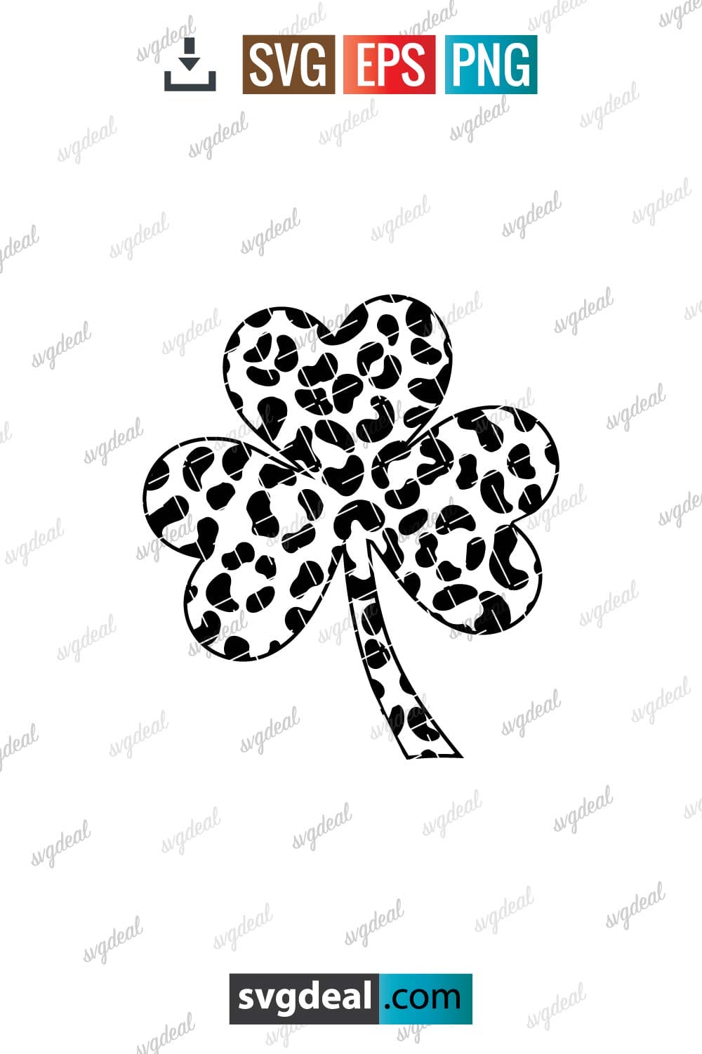 Cheetah Shamrock Svg