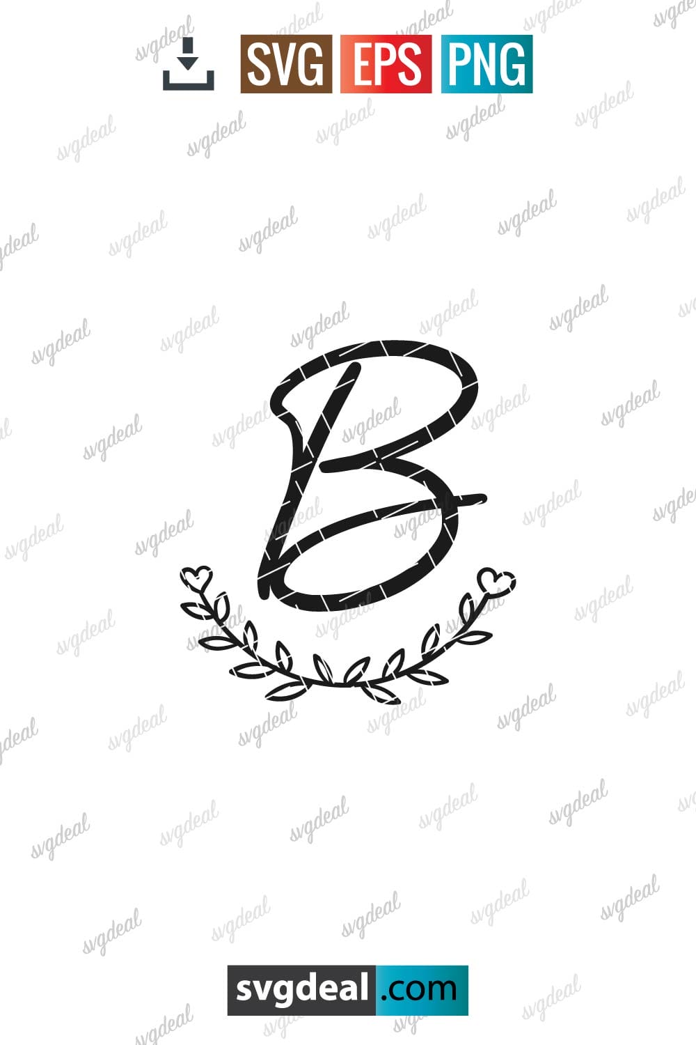 Free Letter B Monogram Svg - SVGDeal.com