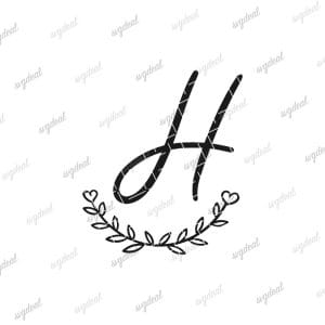 Letter H Monogram Svg