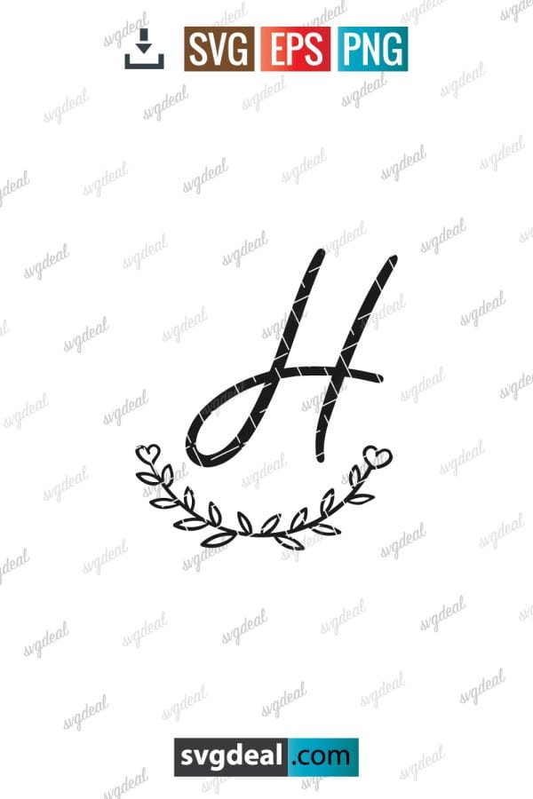 Letter H Monogram Svg