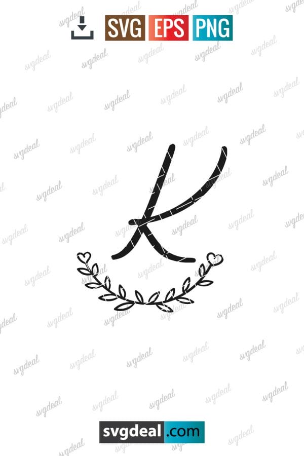 Letter K Monogram Svg