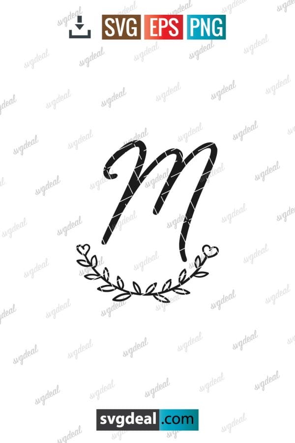 Letter M Monogram Svg