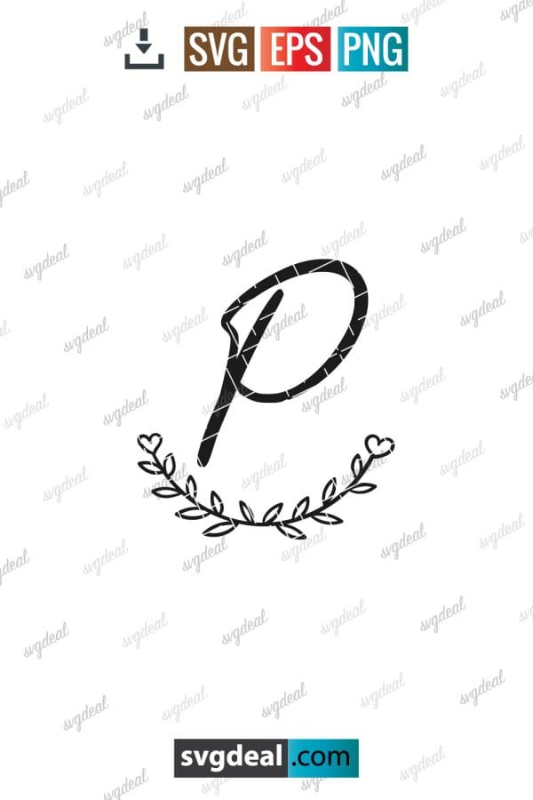 Letter P Monogram Svg