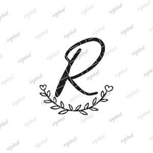 Letter R Monogram Svg