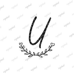 Letter U Monogram Svg