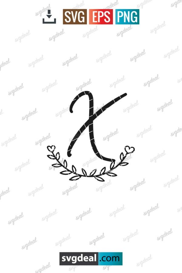 Free Letter X Monogram Svg - SVGDeal.com