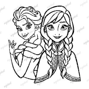 Elsa And Anna Svg
