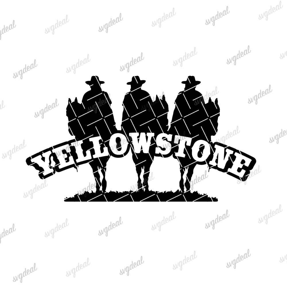 Yellowstone Cowboy Horse Svg