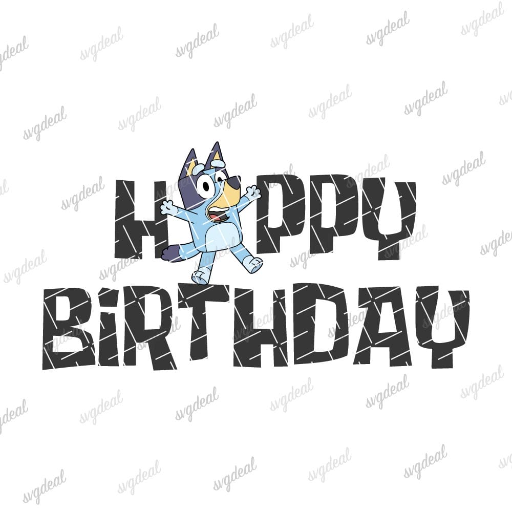 Bluey Birthday Svg