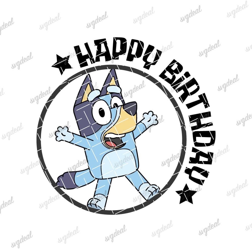 Bluey Cake Topper Svg