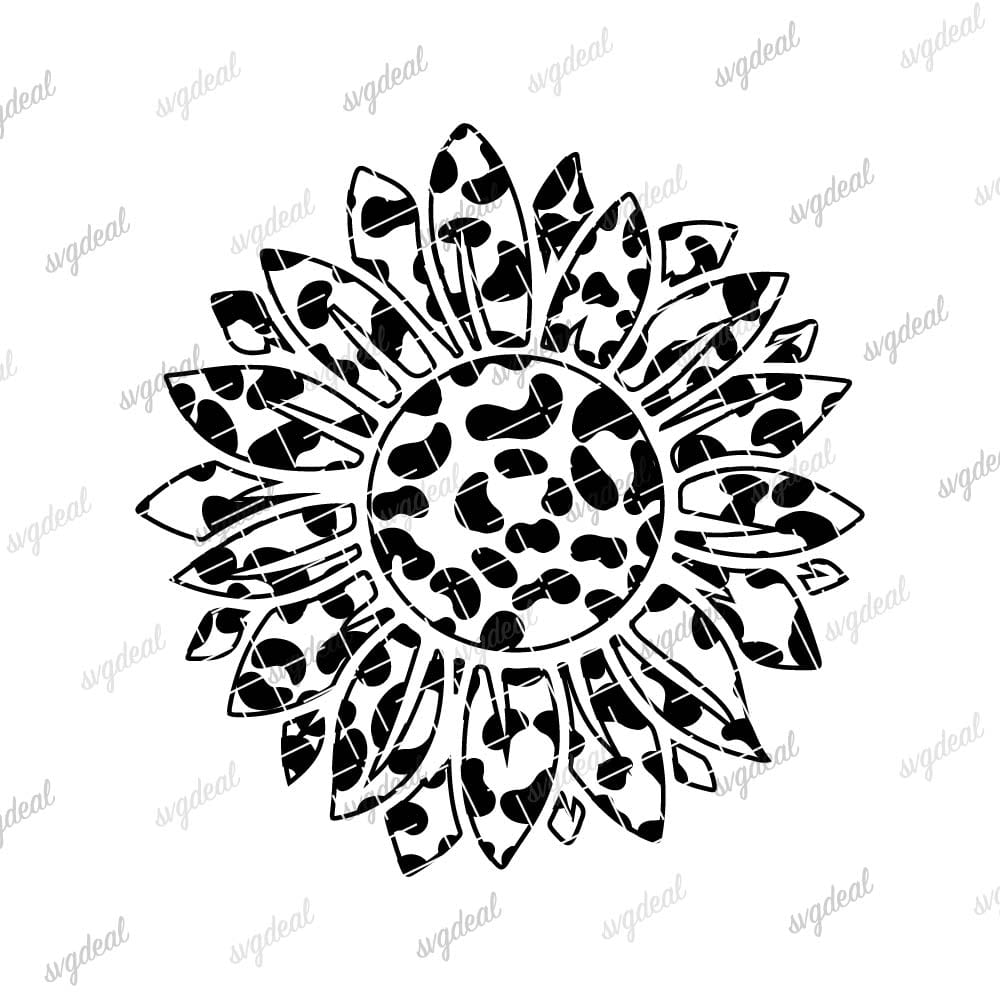 Cheetah Sunflower Svg