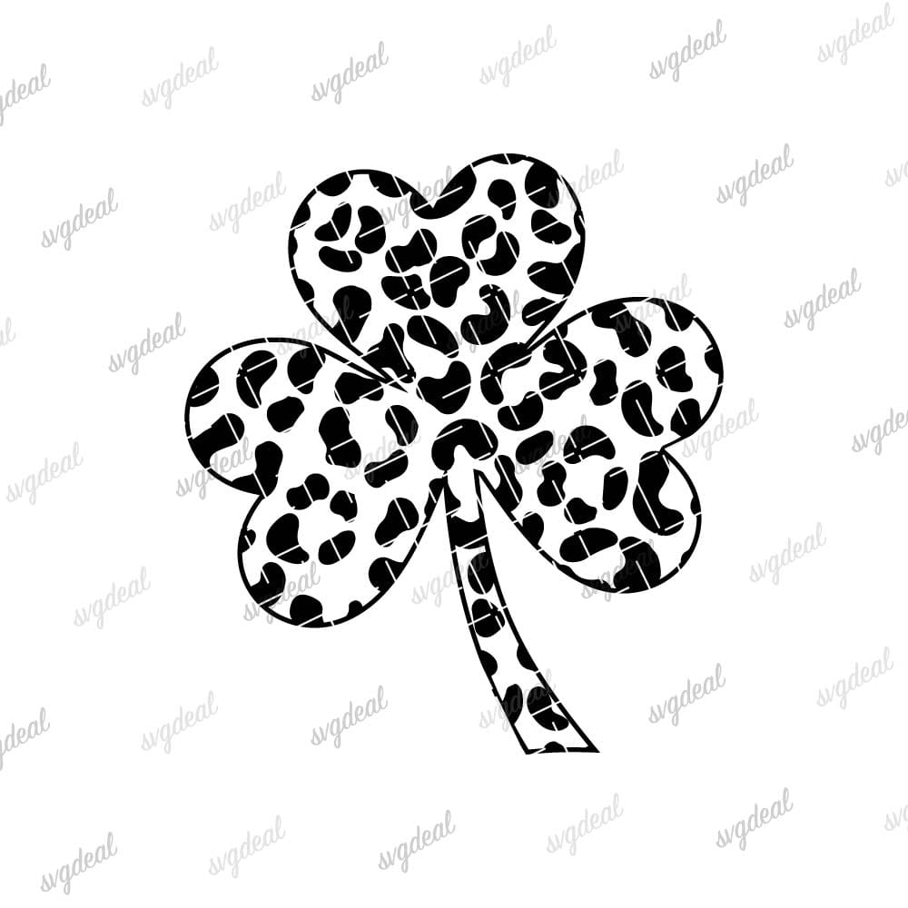 Cheetah Shamrock Svg