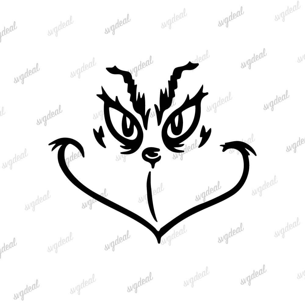 Grinch Face Svg