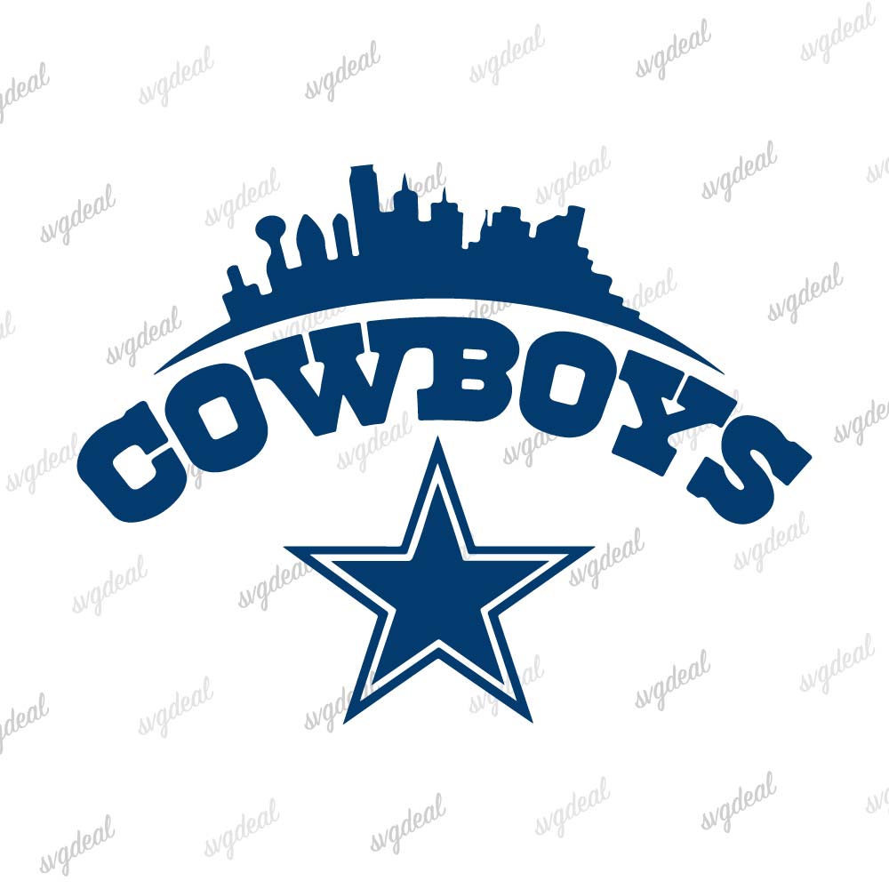 Dallas Cowboys Skyline Svg