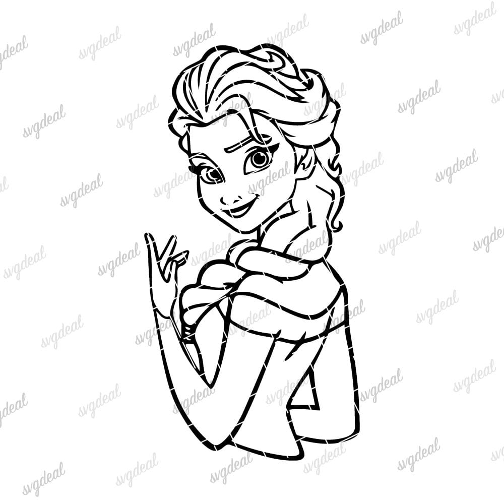 Elsa Outline Svg