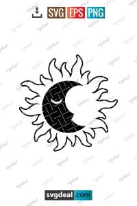 Free Sun And Moon Svg - SVGDeal.com