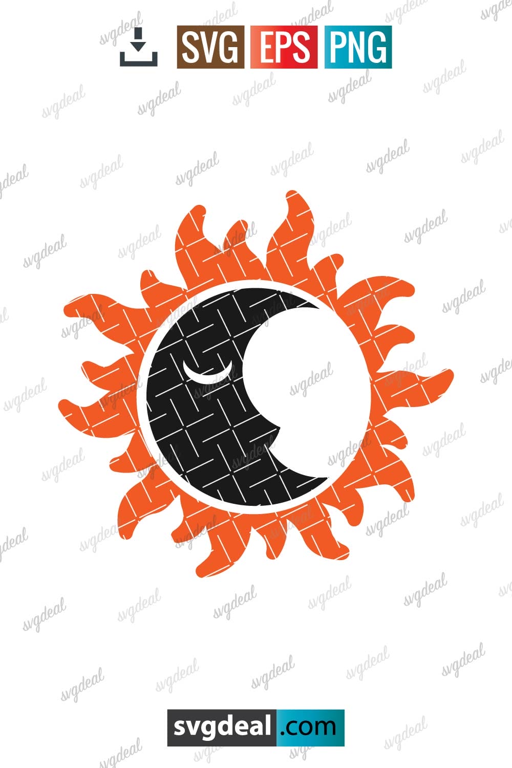 Free Sun Moon Svg - SVGDeal.com