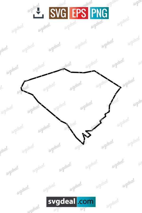 South Carolina Outline SVG