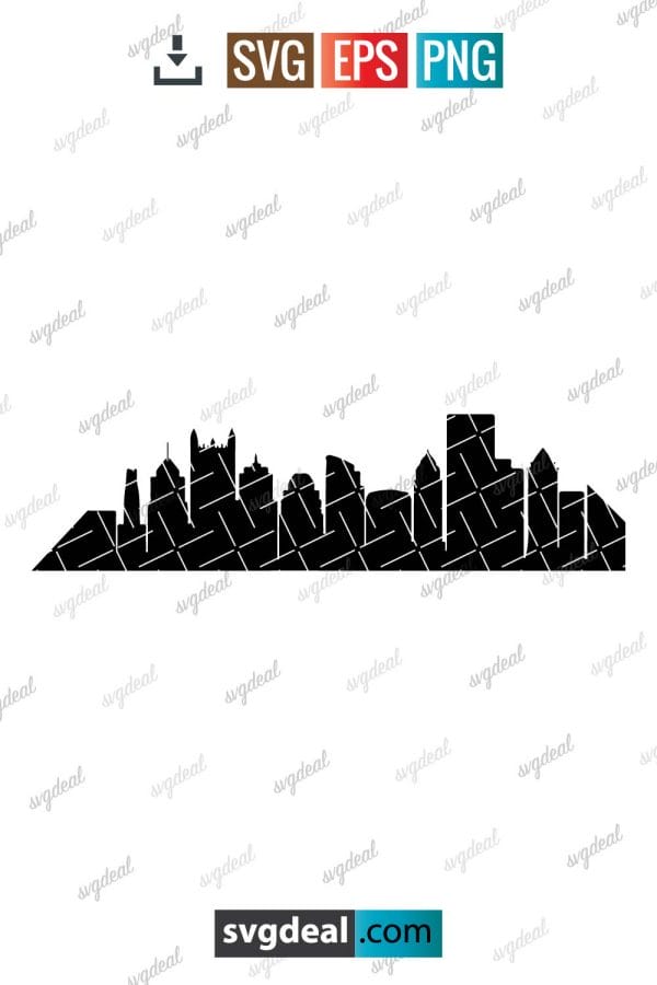 Pittsburgh Skyline Silhouette