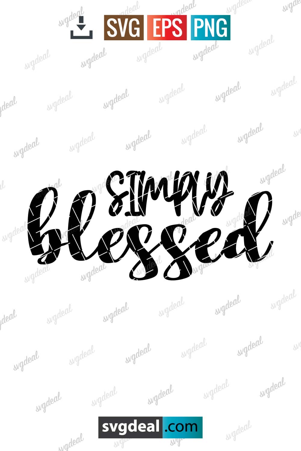 Free Simply Blessed Svg - SVGDeal.com