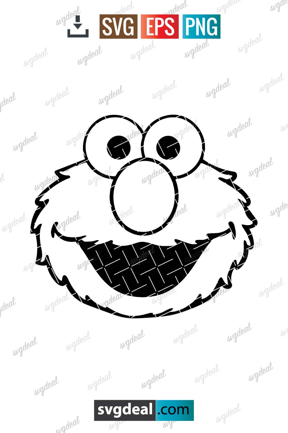 Cookie Monster Face Logo Svg