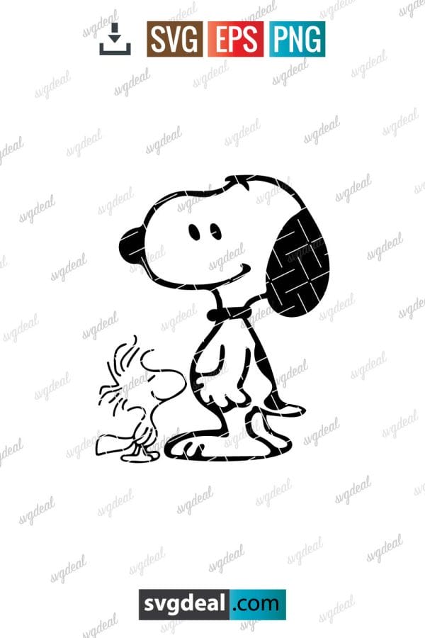 Snoopy And Woodstock Svg