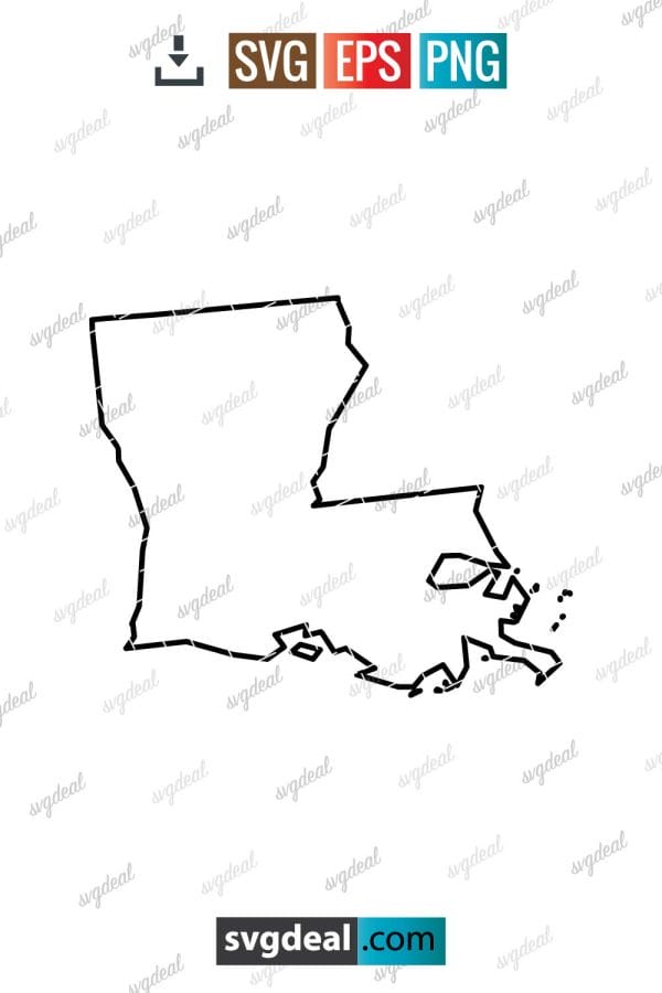 Louisiana Outline SVG