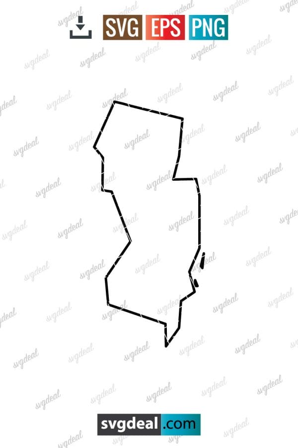 New Jersey Outline SVG