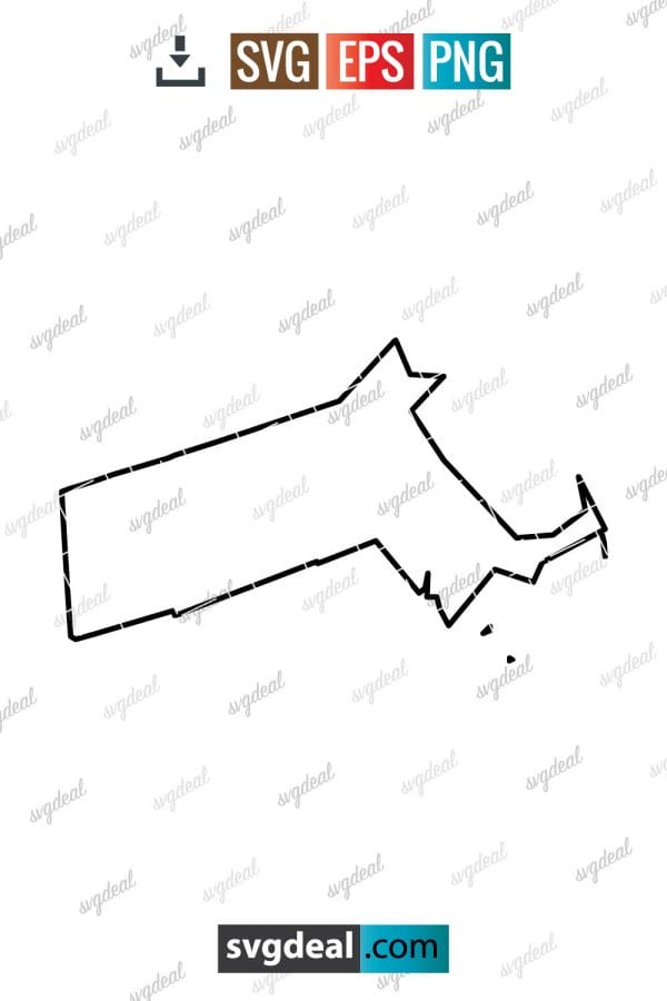 Massachusetts Outline SVG