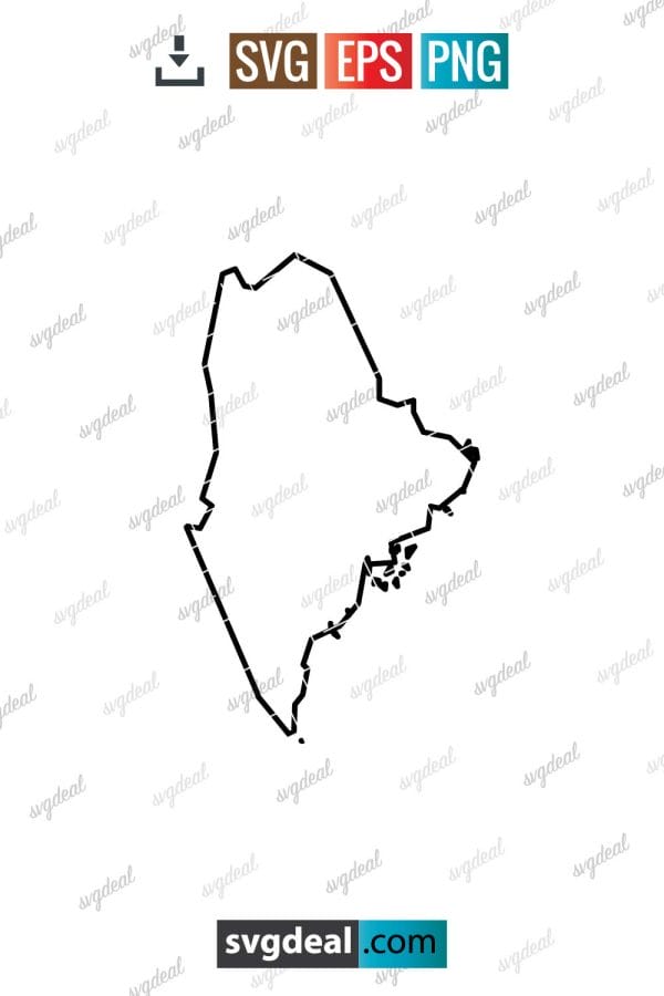Maine Outline SVG