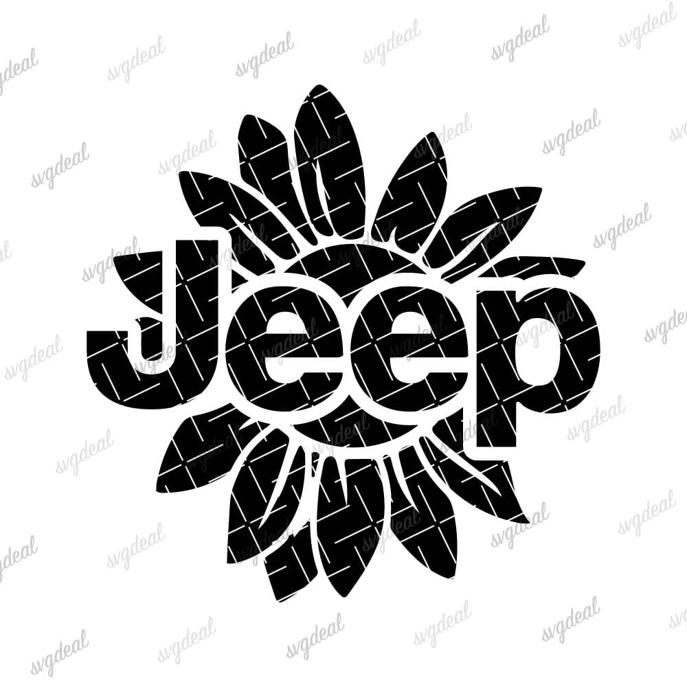 Jeep Sunflower Svg
