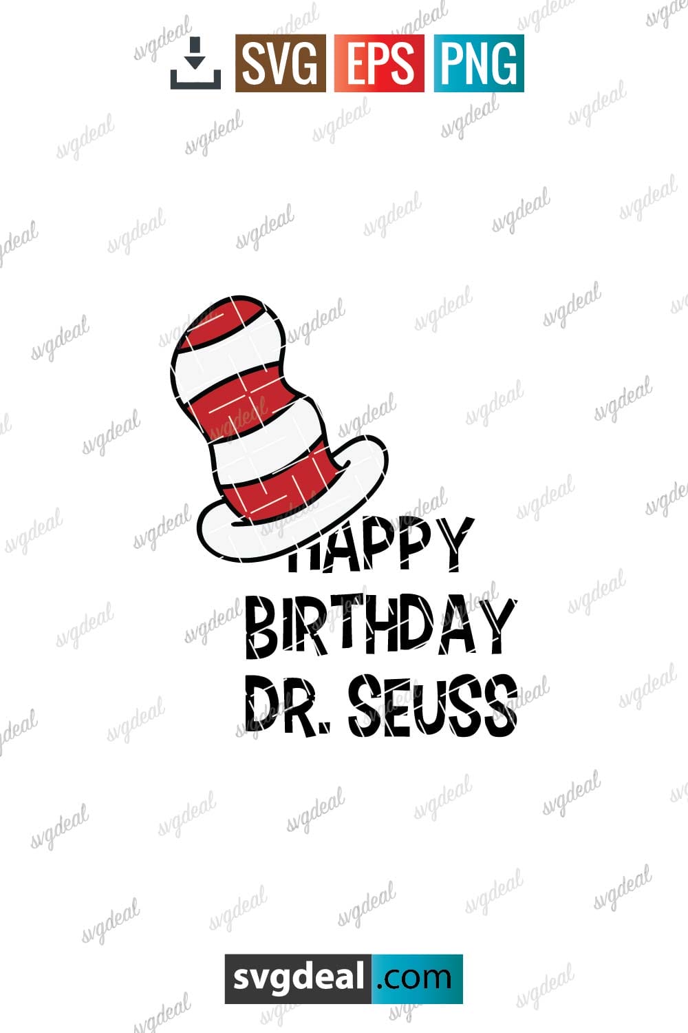 Free Happy Birthday Dr Seuss Svg - SVGDeal.com