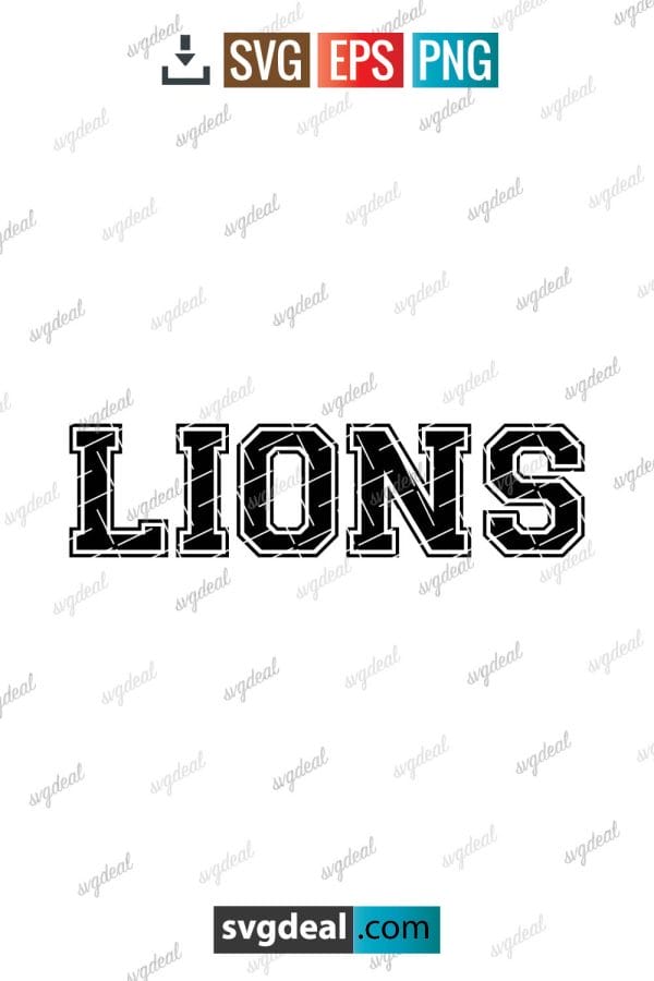 Lions Football Svg