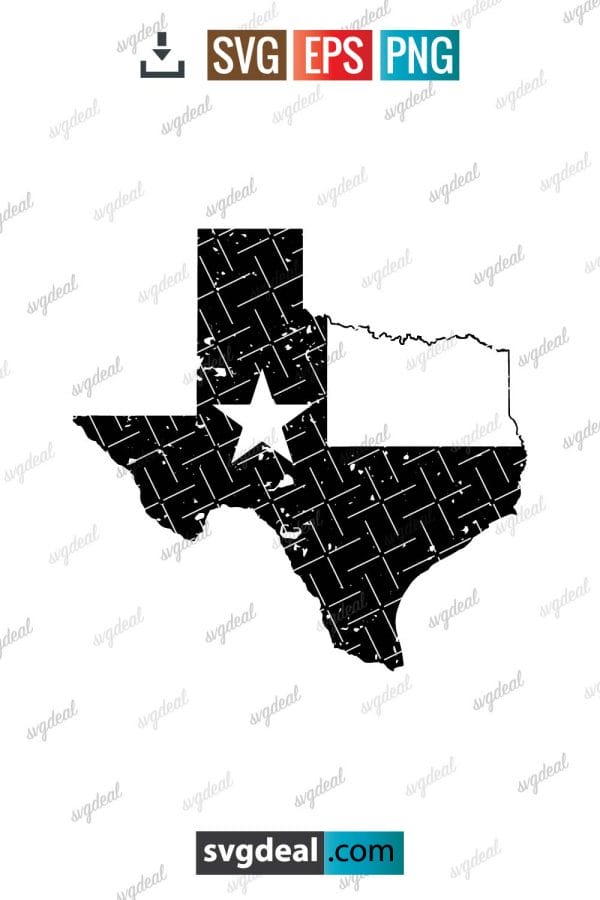Distressed Texas Flag Svg