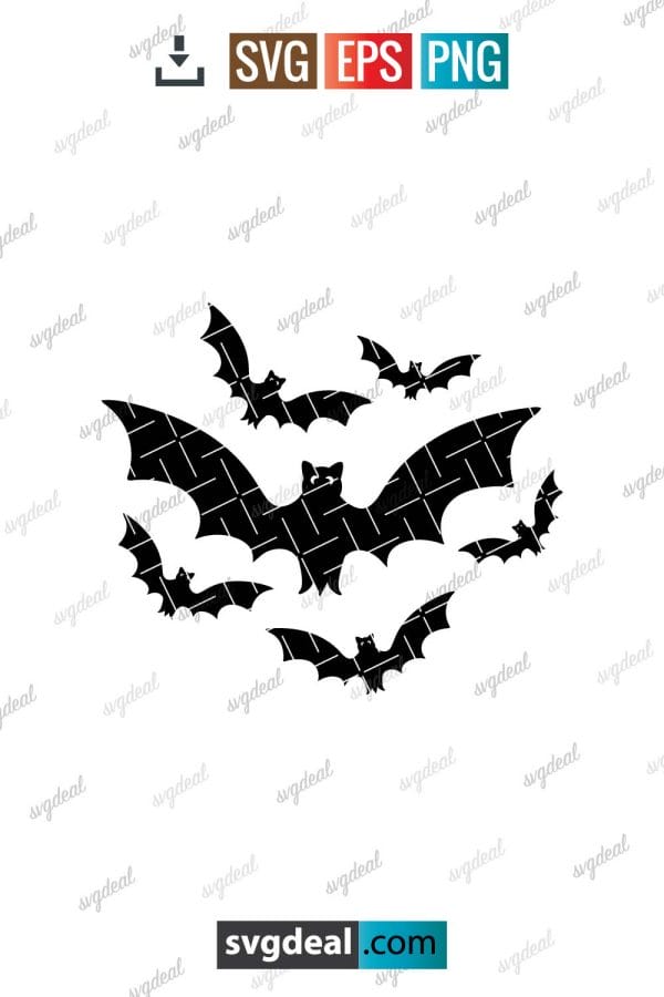 Flying Bat Silhouette