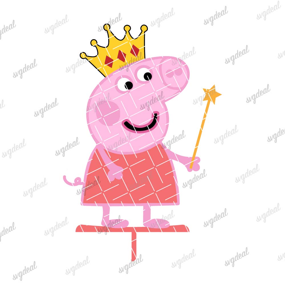 Peppa Pig Cake Topper Svg