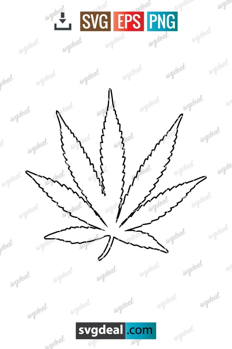 Free Pot Leaf Outline Svg - SVGDeal.com