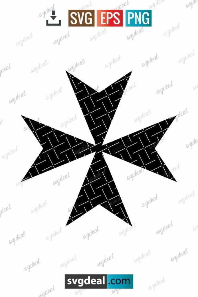 Free Maltese Cross Svg - SVGDeal.com