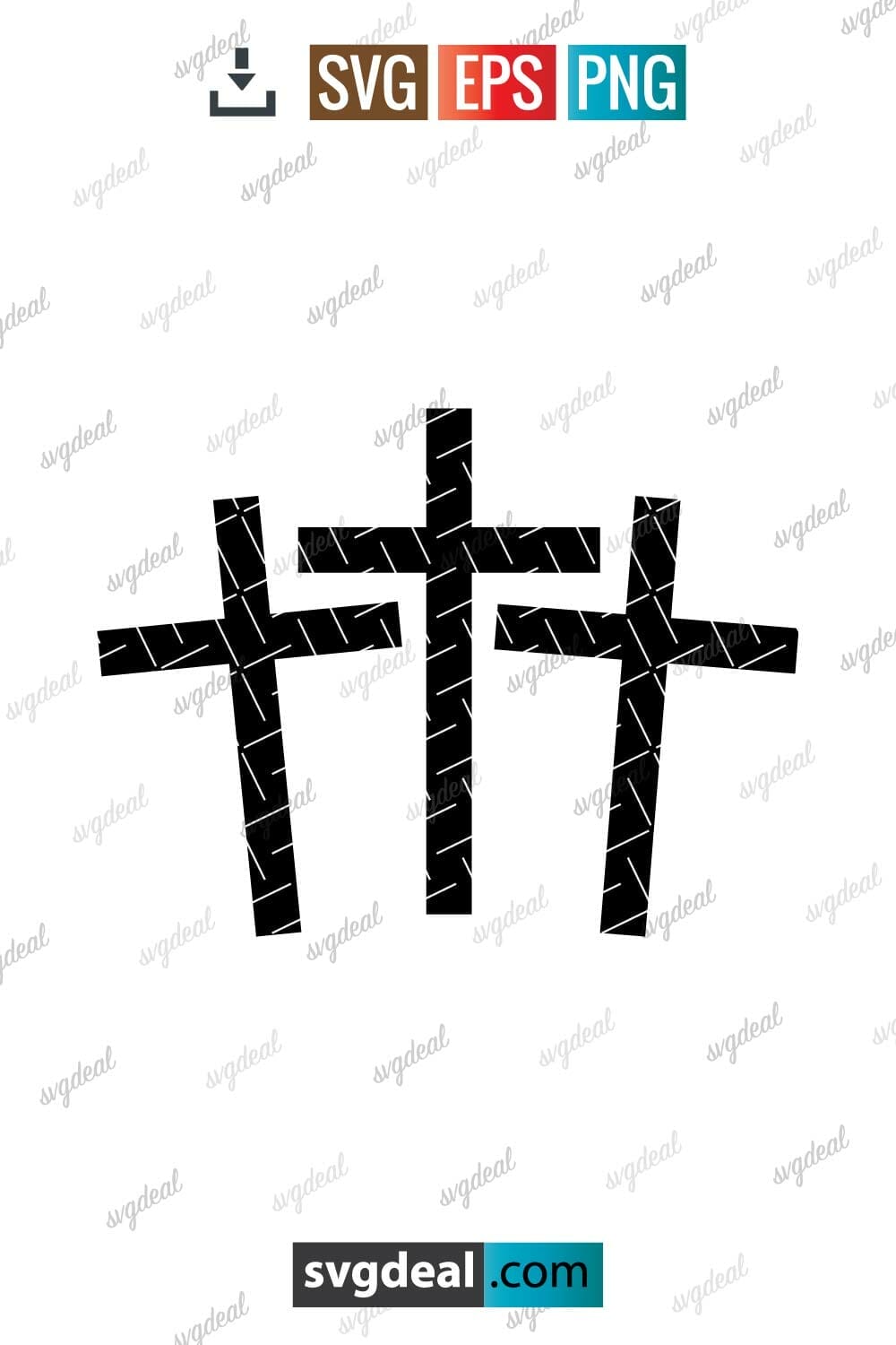 Free 3 Crosses Svg - Svgdeal.com