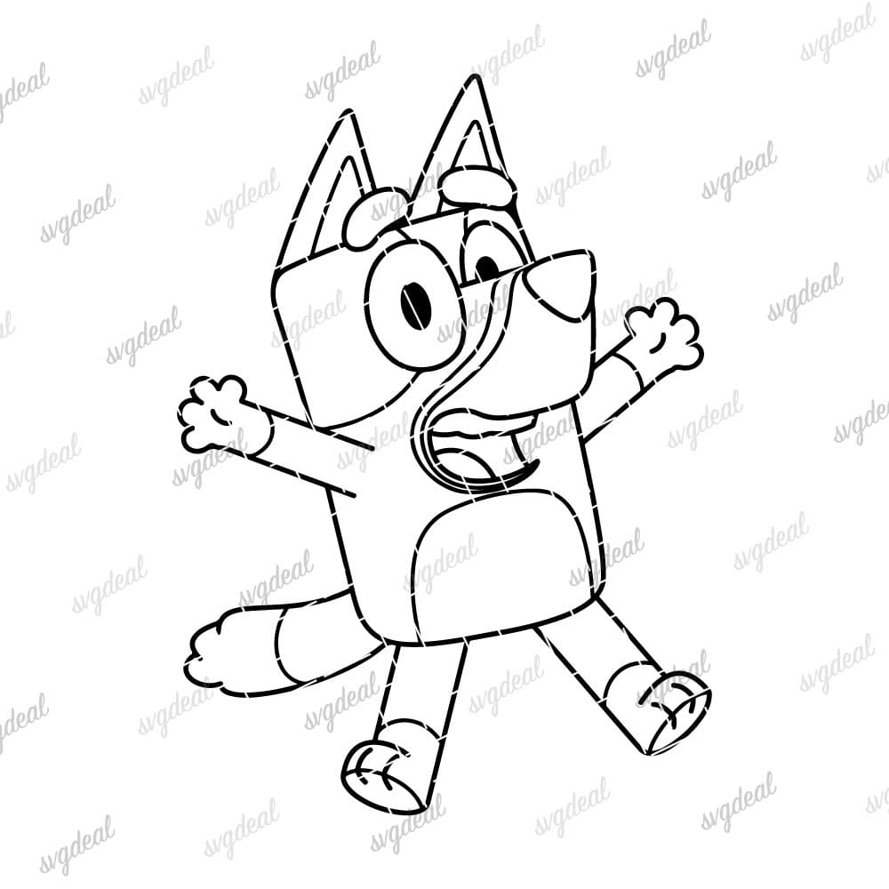 Bluey Outline Svg