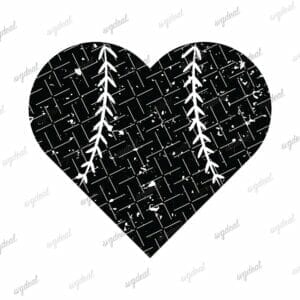 Distressed Baseball Heart Svg