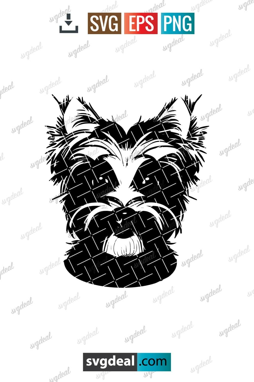 Yorkie Face Svg - Free SVG Files