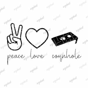 Peace Love Cornhole Svg