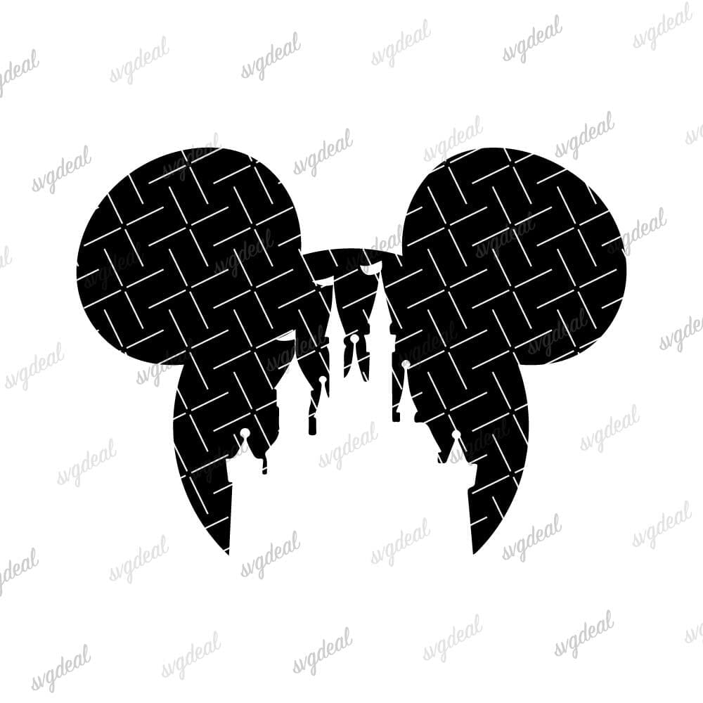 Mickey Castle Svg