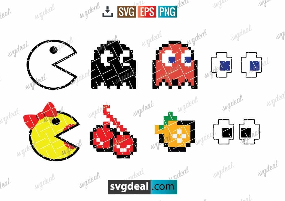10 FREE Pacman SVG Files For Your Cutting Machine - Free SVG Files