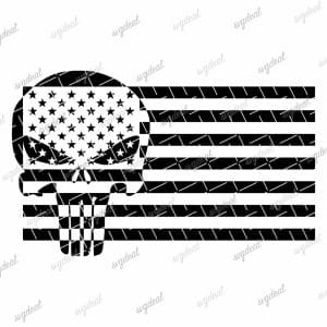 Punisher Skull Flag Svg