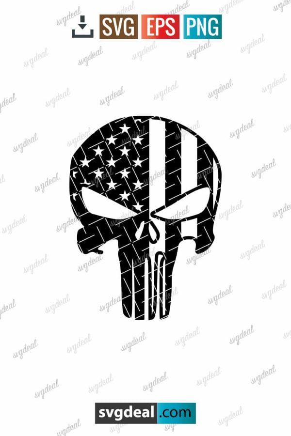 Punisher American Flag Svg