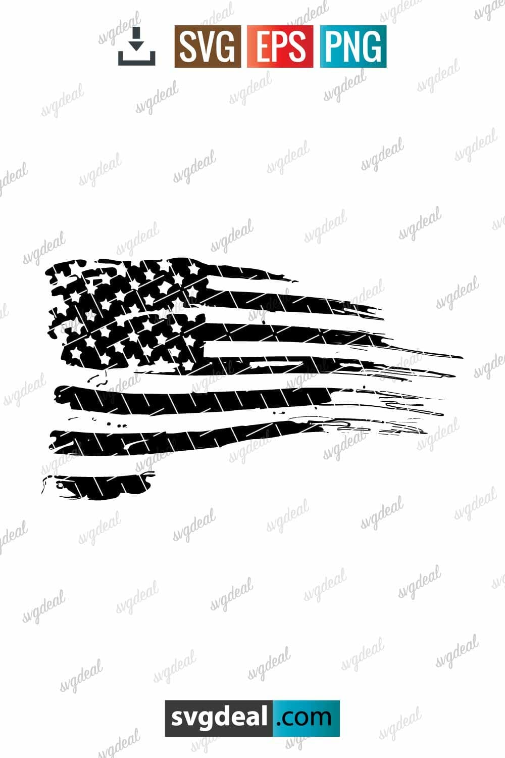 Free Tattered Flag Svg - SVGDeal.com